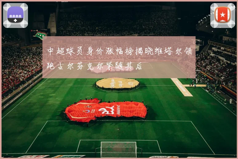 中超球员身价涨幅榜揭晓维塔尔领跑古尔芬克尔紧随其后